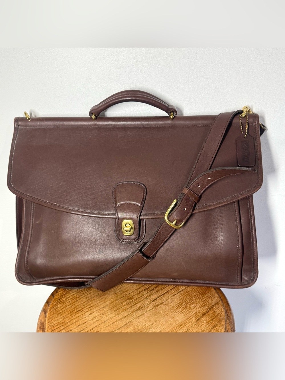 Vintage Coach Beekman Brown Leather Briefcase work bag